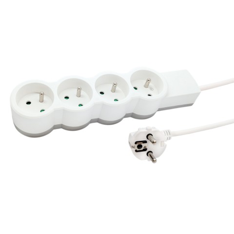 Przedłużacz 4-gniazdowy z uziemieniem 3m