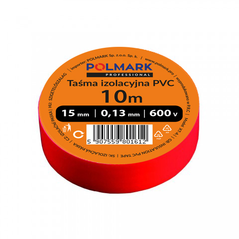 Taśma elektroizolacyjna mała 10m czerwona