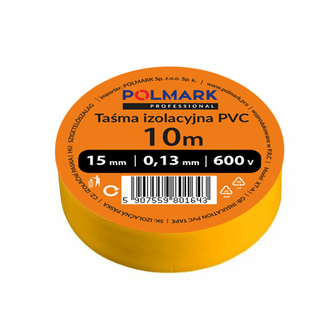 Taśma elektroizolacyjna mała 10m żółta