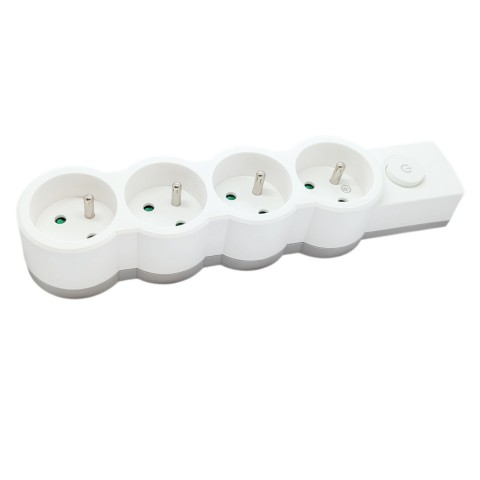 Gniazdo przedłużacza czterokrotne z uziemieniem i wyłącznikiem