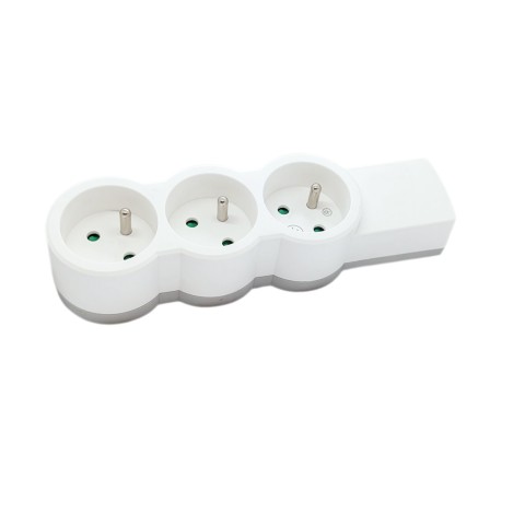 Gniazdo przedłużacza trzykrotne z uziemieniem 