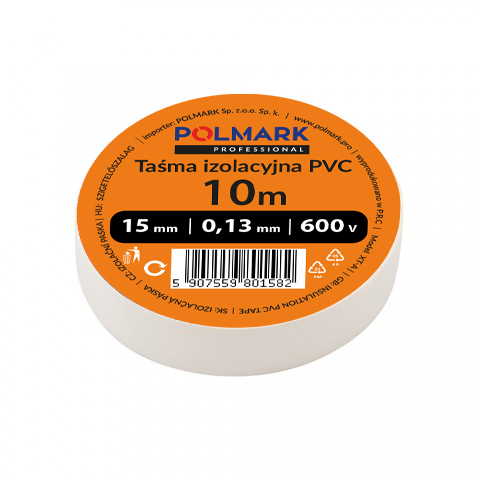 Taśma elektroizolacyjna mała 10m biała